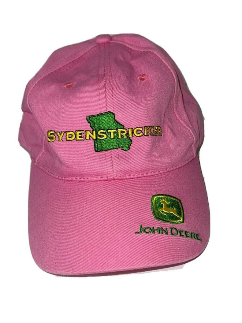 John Deere Womens Ball Cap Hat Adjustable Pink Sydenstricker READ